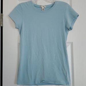 *3 for $10* Juniors Light blue short sleeve fitted tee